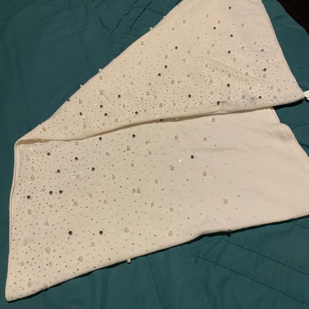 NWT Ming Wang cashmere/wool multi scarf - Picture 3 of 7